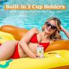 Pizza Floating Inflatable Toys Summer Pool Beach Pontoon Inflatable Swimming Floating Lounge Chair with Cup Holder Water Toys