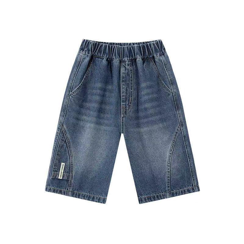 Boys' 2026 Summer Jeans: New Trendy Medium & Large Children's Capris Shorts