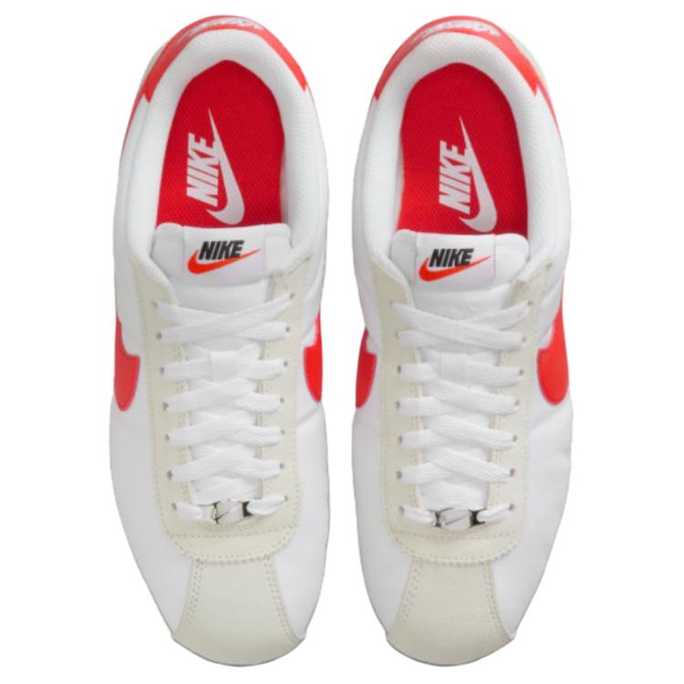 Nike Classic Cortez Comfortable Durable Running Shoes Women Sneakers White Red DZ2795-104