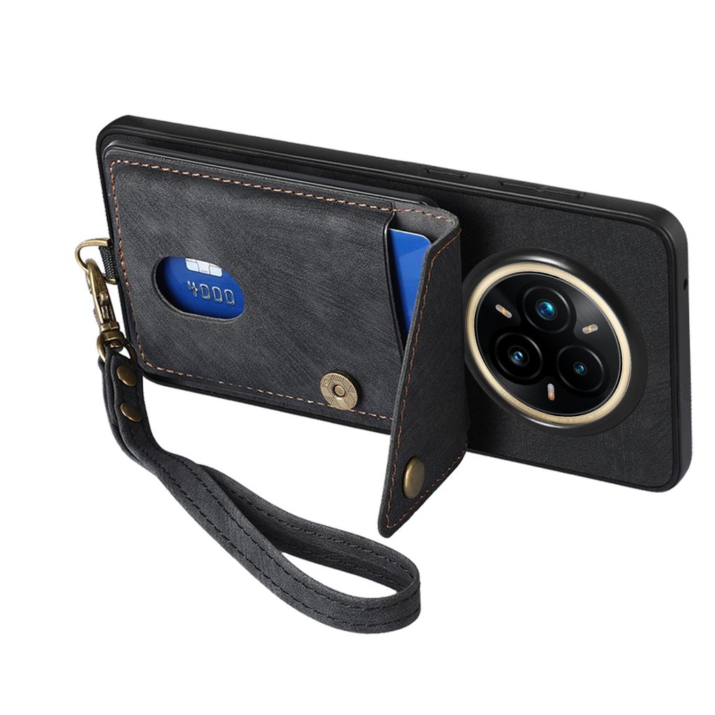 For Realme 14 Pro 5G Case with Card Holder Kickstand Leather Phone Back Cover