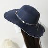 New hat women's summer casual versatile sun hat travel small fresh shell straw hat seaside beach sun hat