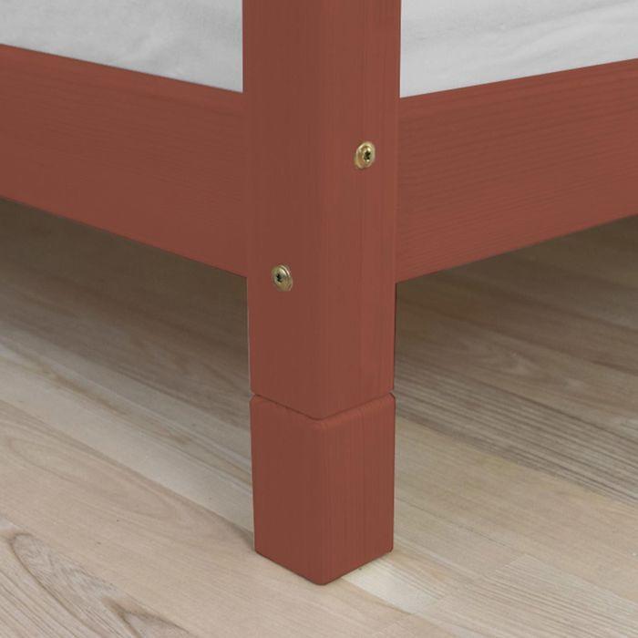 6 pieds de lit 10 cm FOOT rouge brique