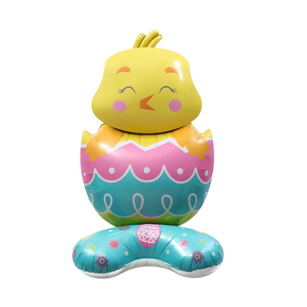 Aluminum Film Easter Rabbit Balloon Large Size Standing Design Large Bunny Balloon Colorful Design Standing Bunny Balloon