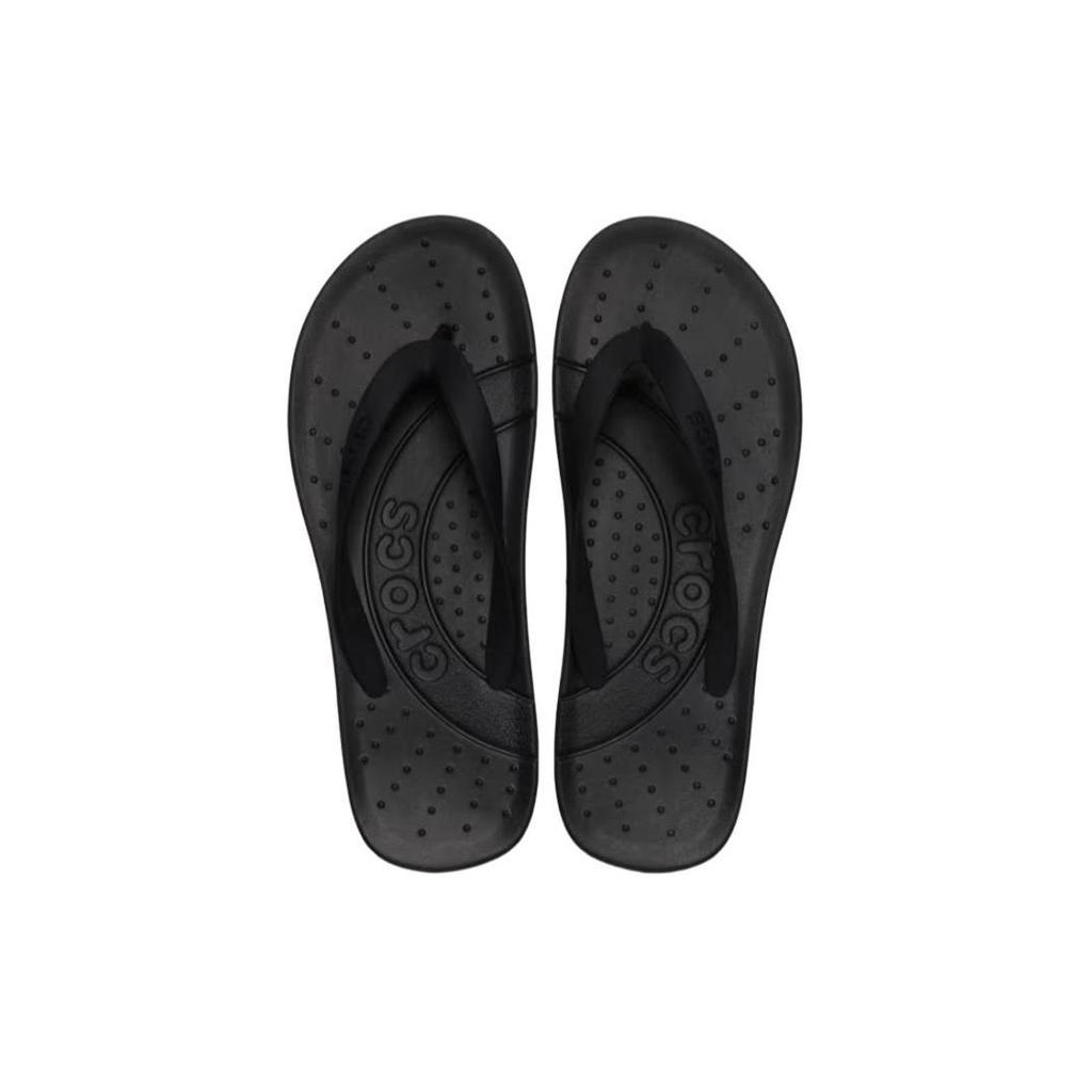 Crocs Round Toe Open Toe Non-Slip Flip Flops Unisex Footwear Black 210089-001