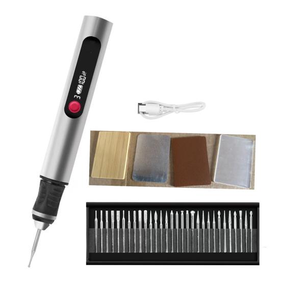 Polierstift Akku-Rotationswerkzeug mit extra langer Laufzeit USB-C Schnellladung Ergonomischer Griff Polieren Holzschnitzen Metallpolieren Nagelfräser