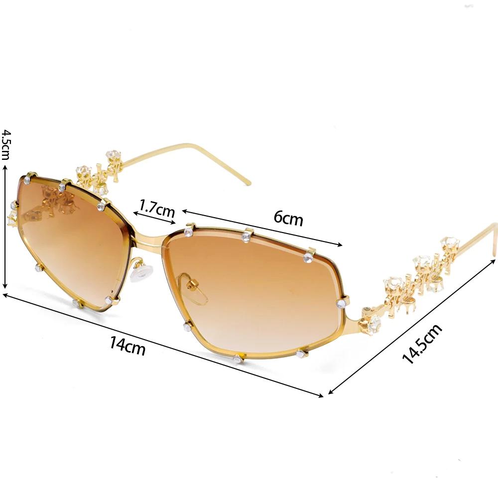 

Модные очки со стразами для женщин и мужчин, большие очки «кошачий глаз», металлические большие овальные очки в оправе из винтажного блестящего стекла для вечеринок