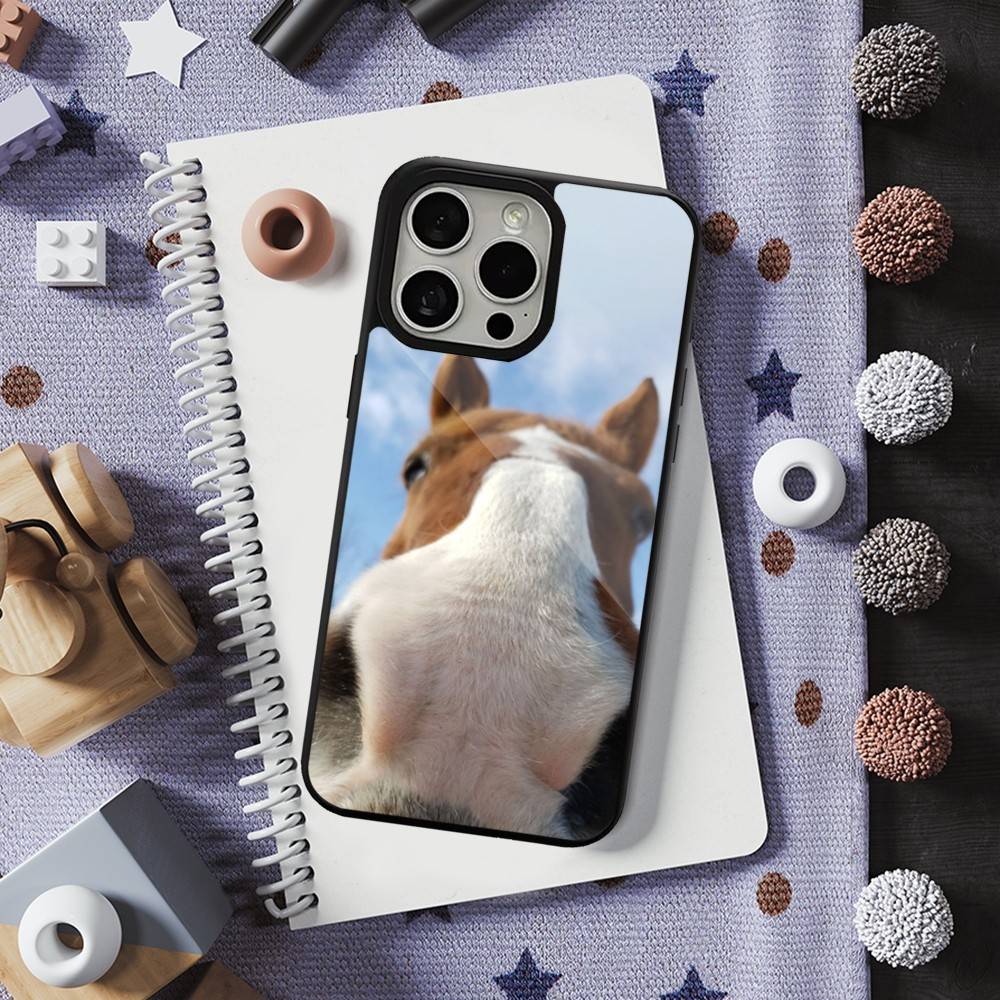 Funny Art Horse Animal Phone Case For iPhone 13,15,17,14,Pro,Max,For Magsafe,Plus,12,11,16,Mini,Magnetic Wireless Charging