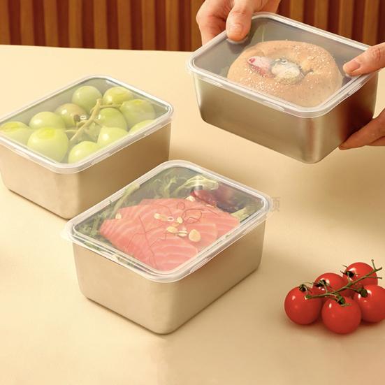 Box na oběd Nerezový piknikový Bento Box Velkokapacitní přenosný kontejner na oběd pro domácí kancelářskou školu