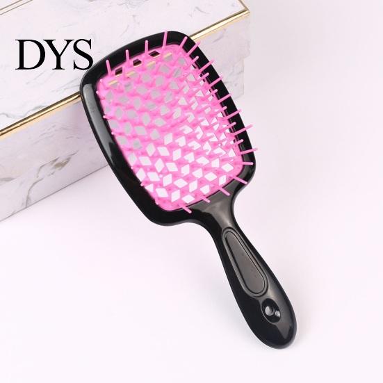 Ergonomic Grip Hair Brush Detangling Hollow Handle Scalp Massage Women Girls Wet Mesh Design Dry Long Curly Fluffy Styling Comb Hairdressing Tool And