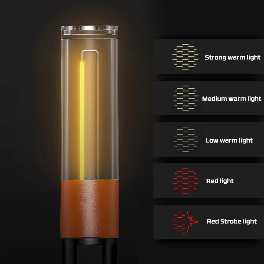 Multifunctional Flashlight USB Rechargeable Mini Magnetic Torch Lamp Portable Outdoor Waterproof Camping Lantern with 5 Modes