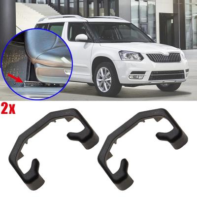 Lot de 2 capuchons de protection pour rail coulissant de siège de voiture, noir, pour Skoda Yeti (2009, 2010, 2011, 2012, 2013, 2014, 2015, 2016, 2017)
