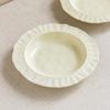 Cream Lace Plate Straw Hat Plate Household Ceramic Vegetable Plate Soup Plate Superior Restaurant Pasta Plate