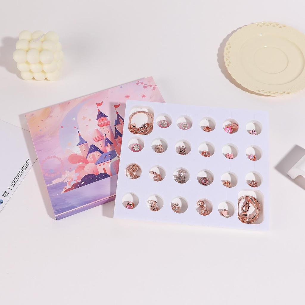 DIY Beaded Bracelet Advent Calendar: Rose Gold Jewelry for Christmas, New Year, Valentine's Day Gifts