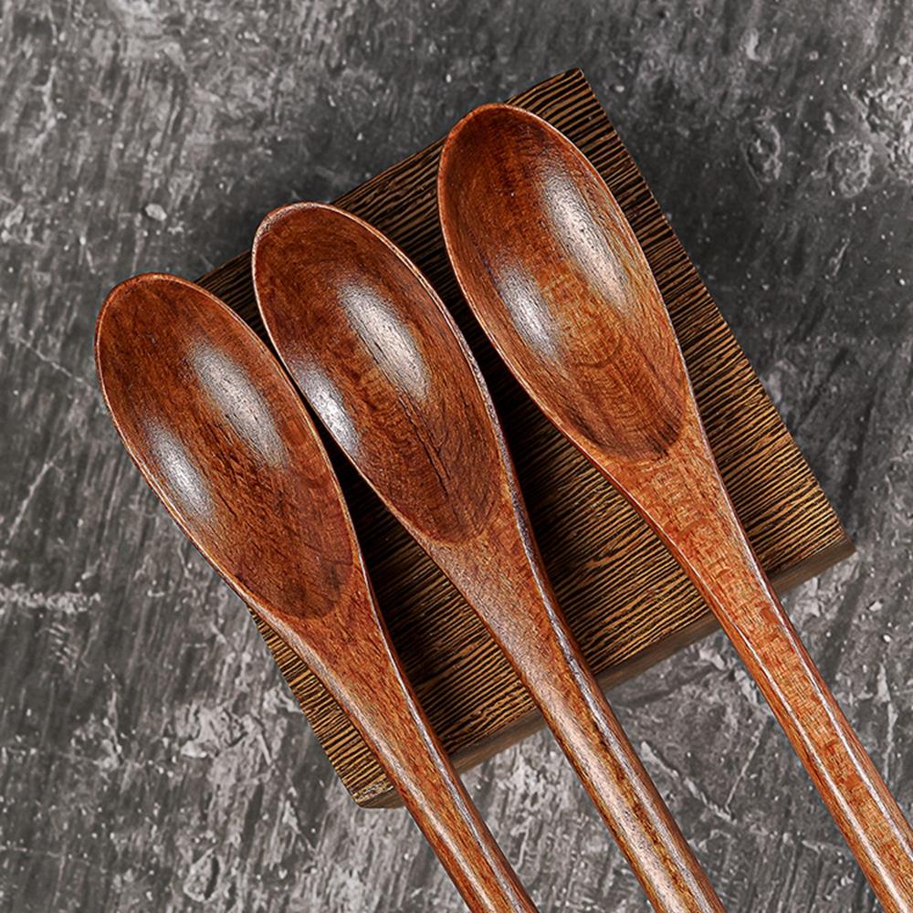 Wooden Kitchen Accessories Cooking Stirring Honey Spoon Coffee Spoon Tea Scoops Tableware