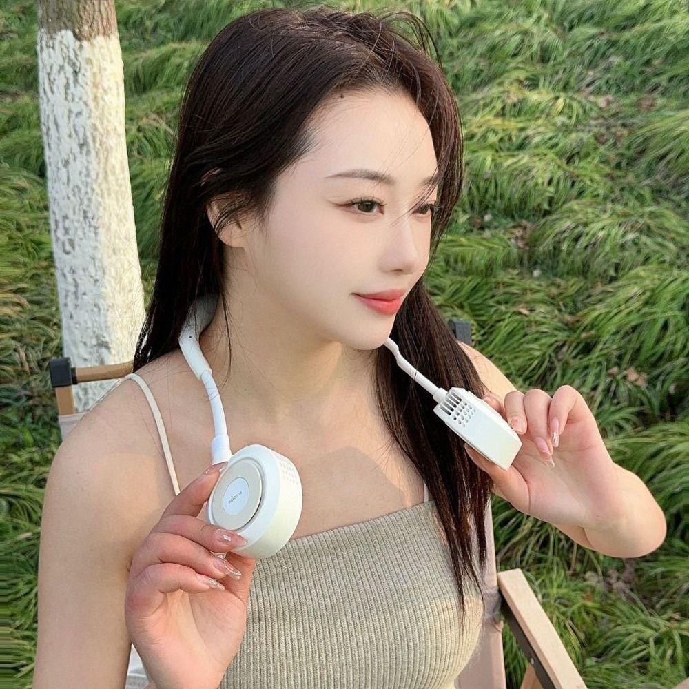 Lightweight Construction Portable Neck Fan Foldable Design Wearable Personal Fan  Daily Use