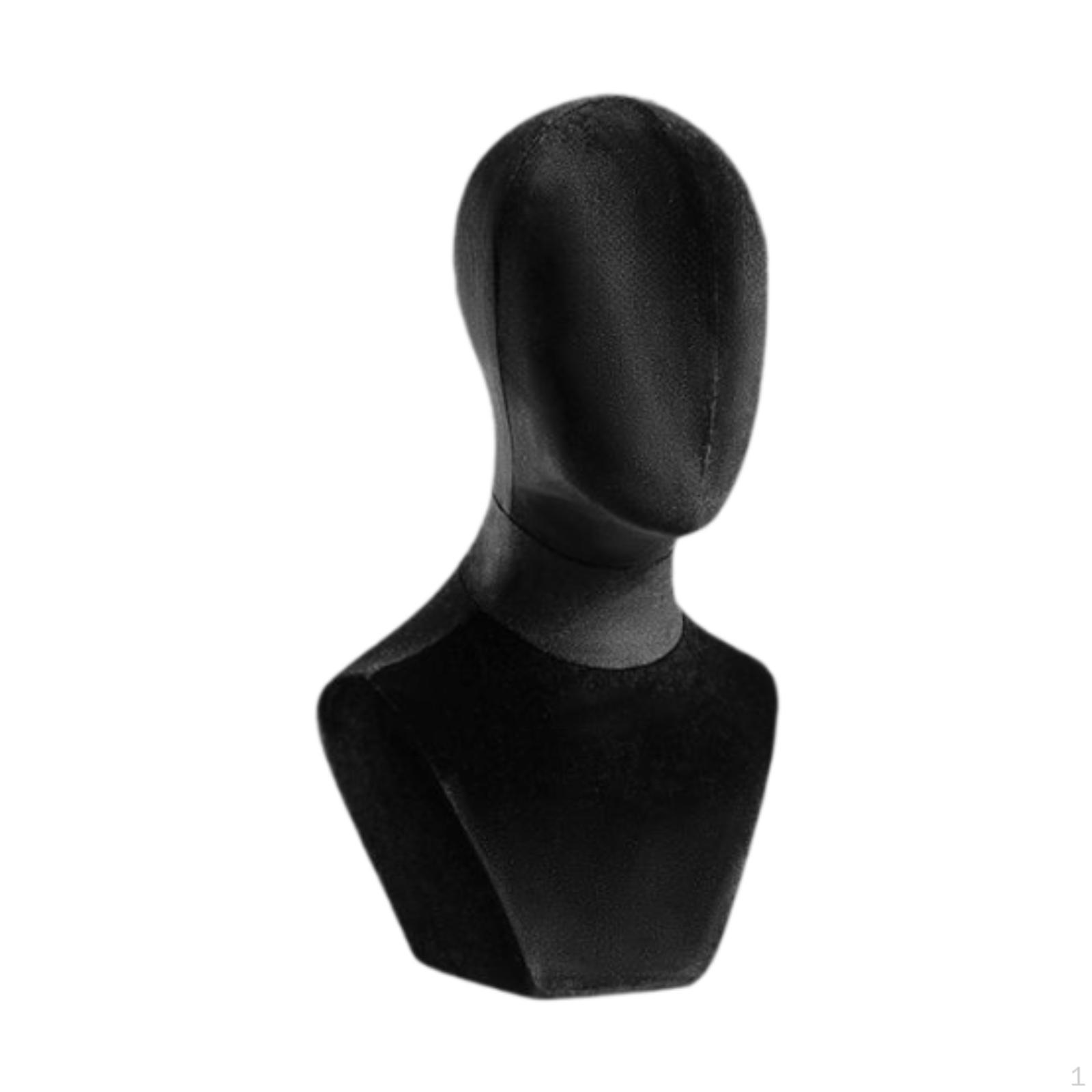 

Bust Mannequin And Standing Hats Exposing with Shoulder The Medium -length Hat Support for Cap чорний