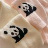 Winter Dickes Plüsch Nachtwäsche Zweiteiliges Set Damen Süß Niedlich Cartoon Panda Pyjama Flanell Fleece Loungewear Pijamas Homewear