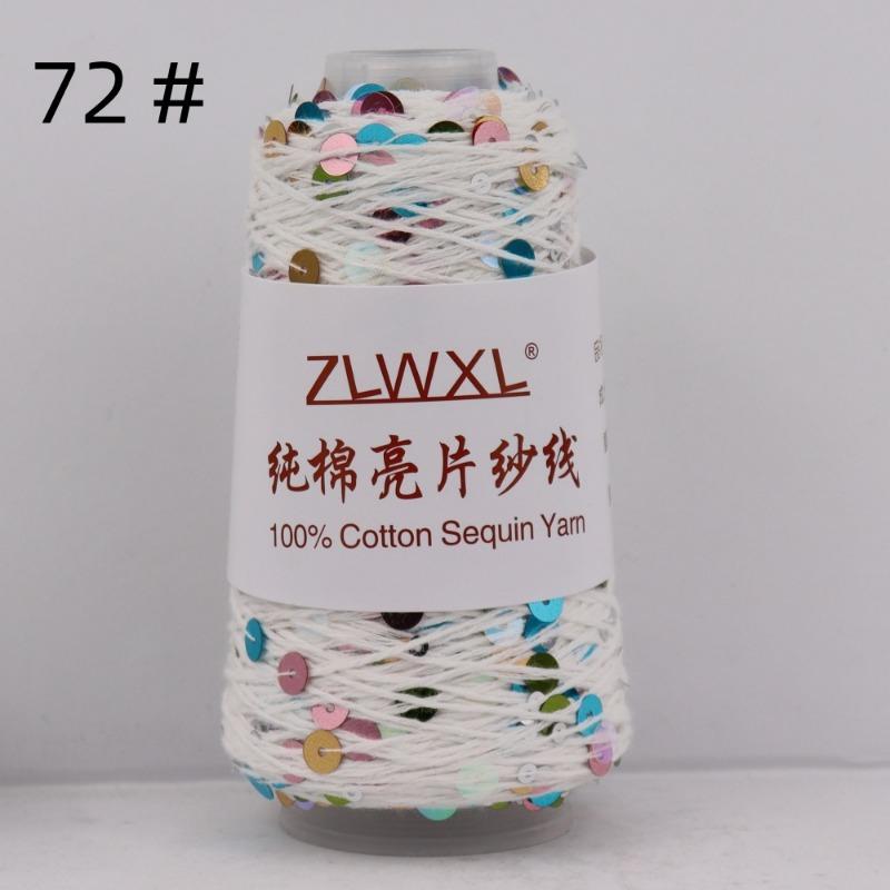 1000g /3200M 100% Cotton Yarn 6mm+3mm Special Sequin Yarn DIY Knitted Garment Accessories Rag Doll Knitting Yarn