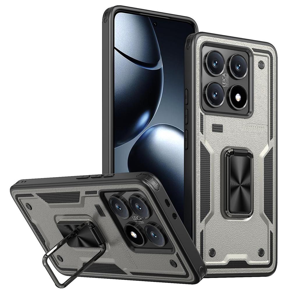 For Xiaomi 14T Pro Case/Mi 14T 5G Shockproof Magsafe Phone Case Car Magnetic Bracket Protective Cover TPU+PC