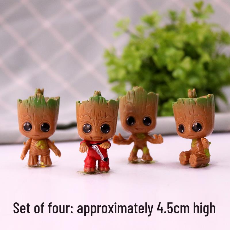 Baby Groot Figurine Flower Pot Bonsai Desktop Decoration