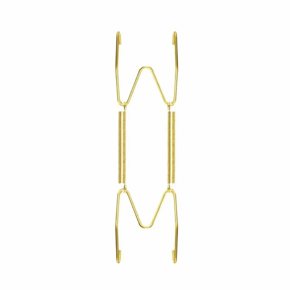 10 peças 6/8/10/12 Polegadas Gancho de Prato de Mola para Pendurar Durável Decorativo Suporte para Exibição de Pratos Metal Dourado Cabide de Prato para Parede Casa