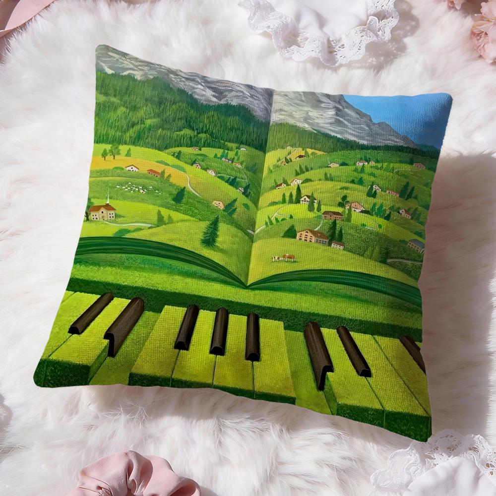 HOT M-Mulgil Kim Cushion Cover Premium Comfort Reversible Pillow Cove -Two in One Design for Any Room & Car Interior
