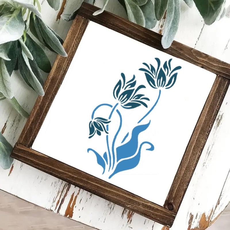 Original Neuer Stil, 17 Stück/Set, Vorlage zum Thema Blumenmalerei, Wiederverwendbar, Waschbare PET-Vorlage, Vorlage für handgeschriebene Zeitungsmalerei