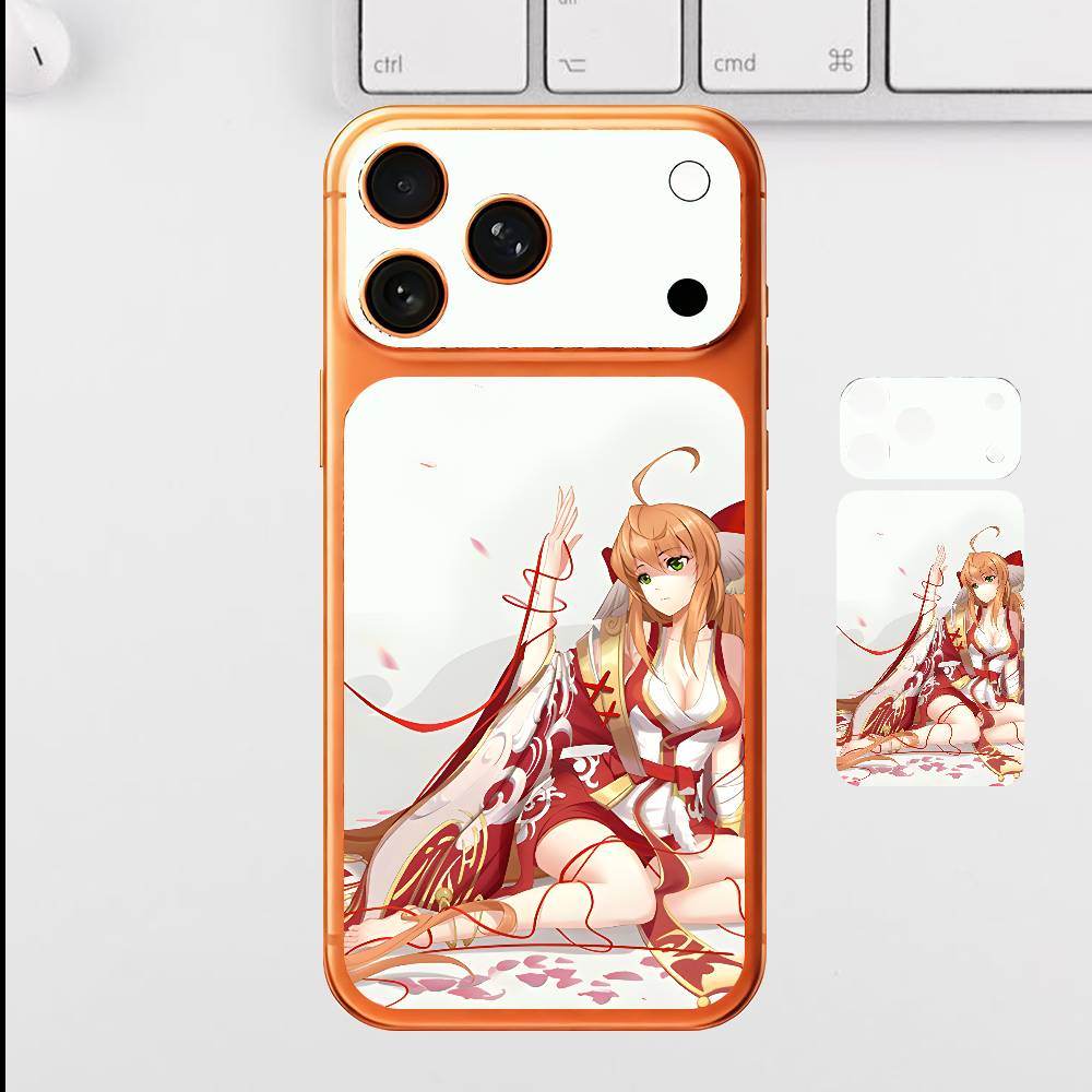 

Anime Tushan Honghong Plain Decal Skin for iPhone17 Pro Max Back Film Cover Wrap Anti-scratch Durable Sticker iPhone17pro