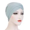 Knitted Turban Cap With Cross Front Style For Women Summer Winter Fashion
