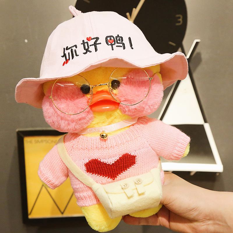 Canard à l'Acide Hyaluronique, Canard Populaire, Café Lalafanfan, Mimi Ins - Petite Figurine Peluche Canard Jaune Comme Cadeau Pour Enfants
