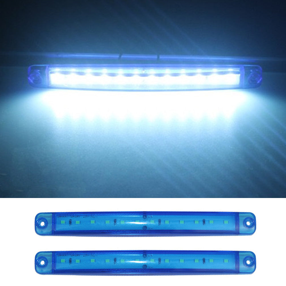 2 Stück LKW Anhänger Seitenmarkierungsleuchten Auto Signal Bremslicht hinten Warnrücklicht 12-LED 12V 24V Warnleuchte