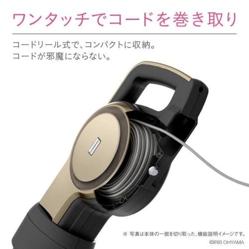 Iris Ohyama Vacuum Cleaner Cord Type Paper Pack Type Stick Cleaner Champagne Gold