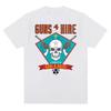Gun and Rose Pattern Printed Tshirt Retro Rock Band Streetwear Summer Printed Pure Cotton Harajuku Retro Shortsleeved