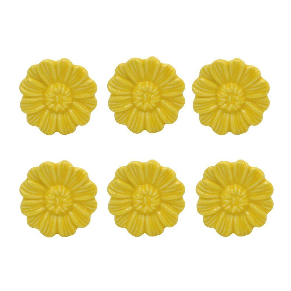 

Желтые ручки шкафа, керамические дверные ручки шкафа, винтажные ручки ящика, кухня, ванная комната