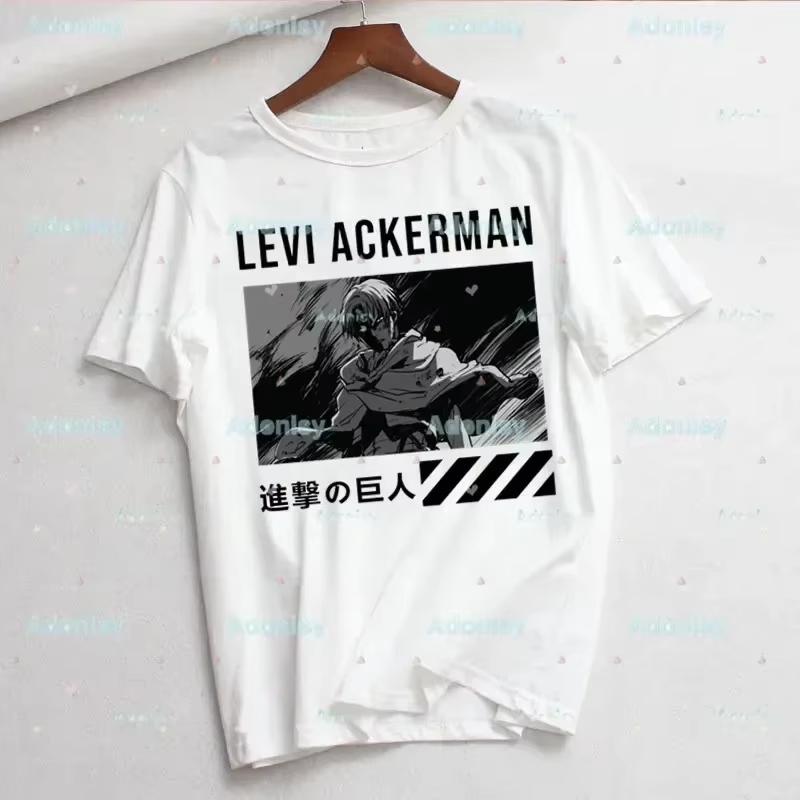 2025 New Summer Men Woman Print Harajuku Summer Anime Attack On Titan Tshirts Casual Round Neck Short Slee Top Tee Shirt Drop
