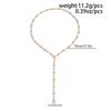 Jewelry Crystal Pendant Necklace Long Choker Necklace Fashion Metal Chain  Women
