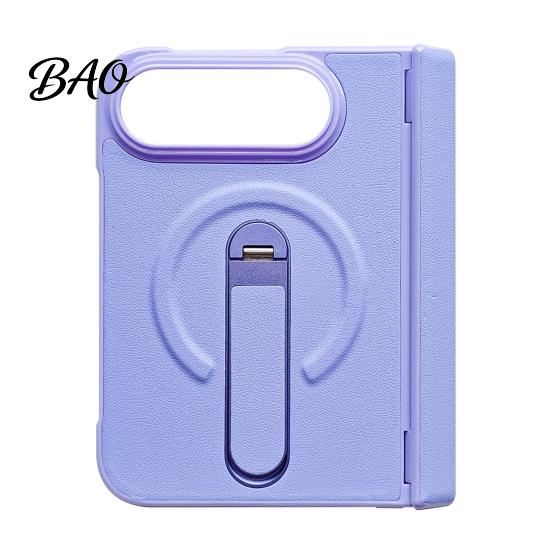 Folding Phone Case with Screen Protector Faux Leather for iPhoneDuo, Protective Cover Hinge Protection, Scratch Resistant Shell Magnetic Built-in And