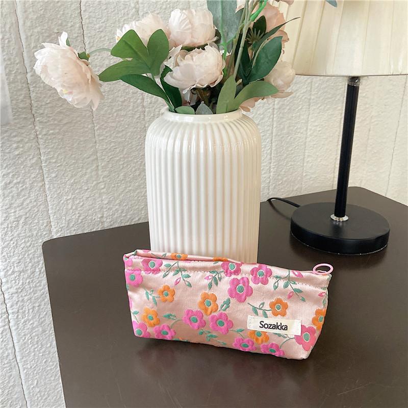 Makeup Bag Storage Fashion Casual Vintage Print Practical Delicate Style Girl