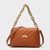Embroidered rhombus gold chain portable shoulder messenger women's bag new casual trend camera bag