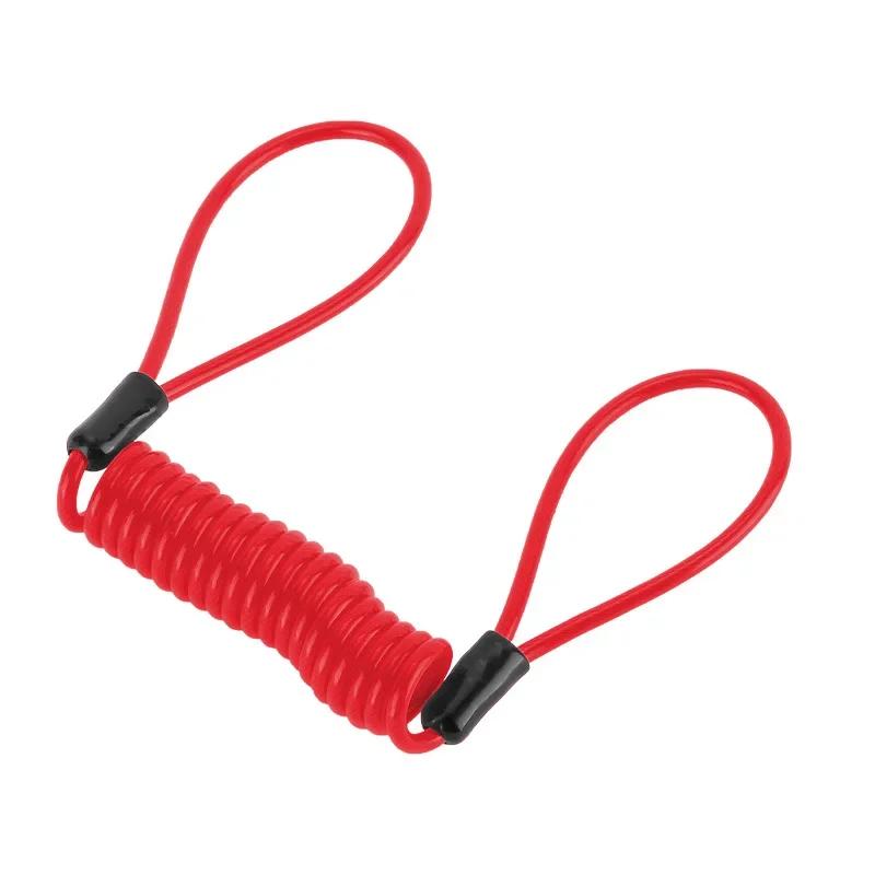 120cm Bike Spring Cable Lock Anti Theft Rope Alarm Motorcycle Brake Disc Lock Moto Bike Scooter Safety Reminder Anti-Theft Cable