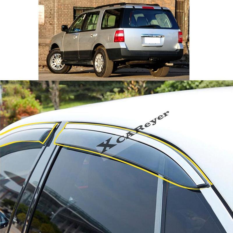 For Ford EXPEDITION 2010 2011 2012 2013 2014 2015 2016 2017 Car Sticker Plastic Window Glass Wind Visor Rain/Sun Guard Vent