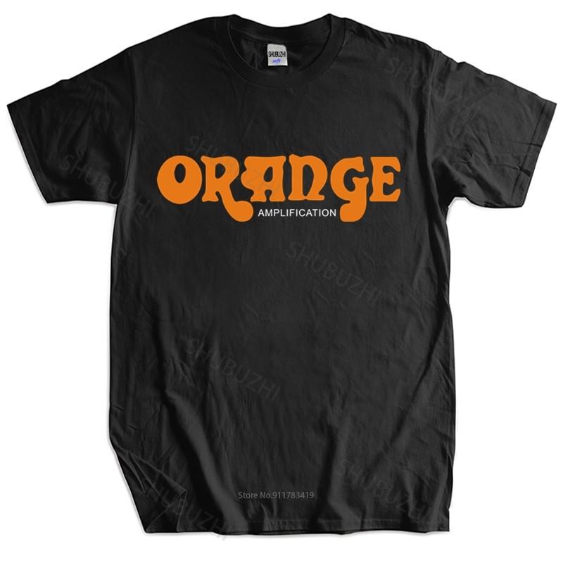 Mens Summer Cotton Tshirt Loose Tops The British Guitar Amps Orange Short Sleeve Regular Tees Unisex Tee-shirt Casual Tees