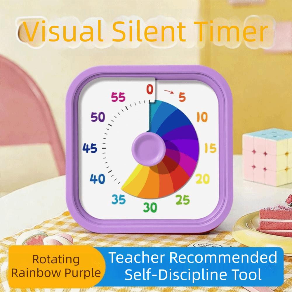 60 Minutes Visual Timer Square Kitchen Cooking Timer Time Management Tool Countdown Timer Indoor