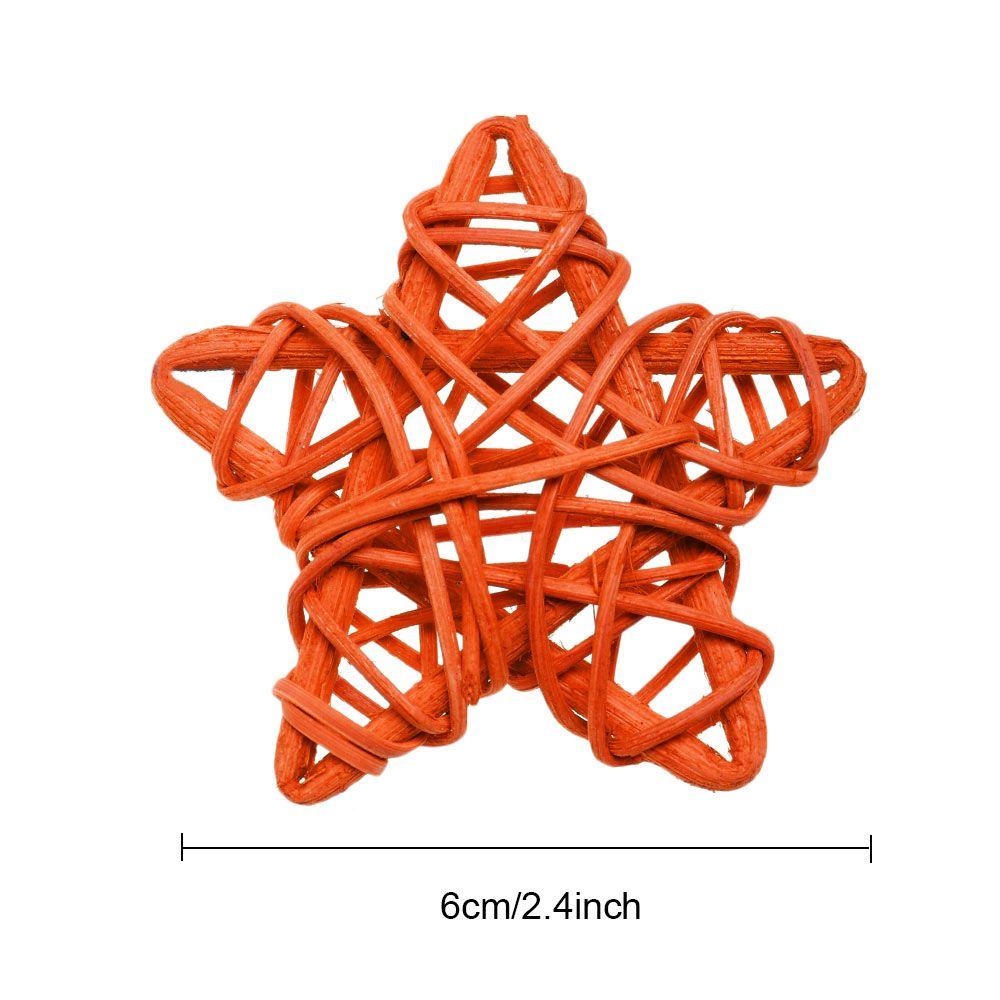 10PCS New Year Festival Ornaments Wedding Party Home Decor Pentagram Shape ArtifIcial Rattan Star Sepak Takraw Christmas Gift