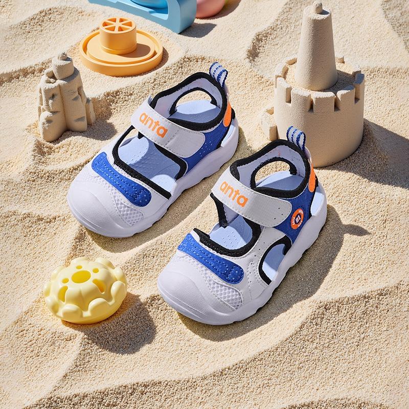 Anta Comfortable Trendy Versatile Velcro Hollow Beach Shoes Lightweight Shock Absorbing Breathable Non-Slip Anti-Kick Low-Top Walking Shoes A12520036