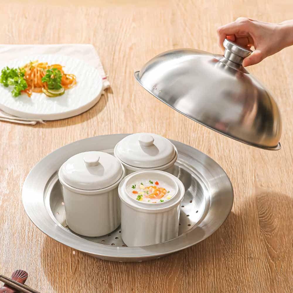 with Lid Flying Saucer Steaming Tray Portable Round Pot Insert Tray  Kitchen Supplies