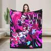 VOX HHazbin Hotel Alastor Game Blanket Warm Soft Plush Throw for Outdoor Travel Flannel Bedspread Cover
