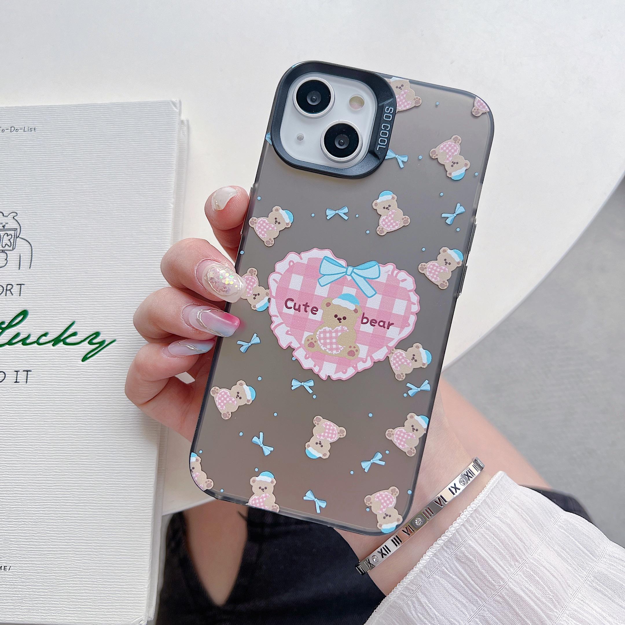 

Laser Heart Bear Silicone Case for Xiaomi Redmi Note 12 11 Samsung A54 A24 A14 Oppo A78 A58 A38 Tecno Spark 10 30C Funda Painted Cover Soft TPU Bumper Oppo Reno 11F (5G)