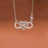 S925 Sterling Silver Heart Infinity Zircon Necklace - Simple European Clavicle Chain for Women