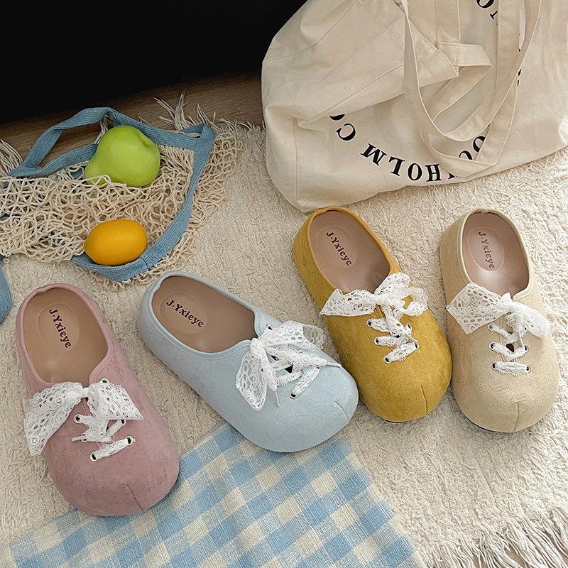 Кружевные модные популярные толстоподошвенные шлепанцы-сумки женские летние верхняя одежда нескользящие увеличивающие высоту полуботинки Birkenstock 40 жёлтый 3700₽